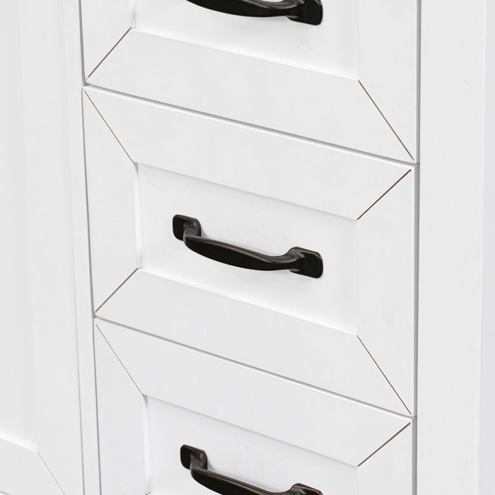 Modern Bathroom Vanity With Sink, Freestanding Design With Drawers And Doors