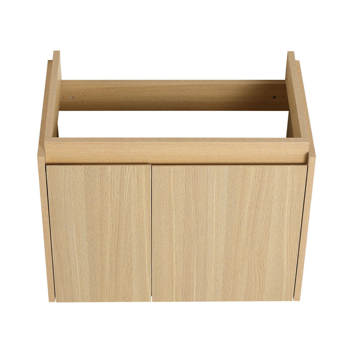 Modern Bathroom Vanity With Ceramic Basin, Wall Mounted Floating Sink Combo, Storage Cabinet