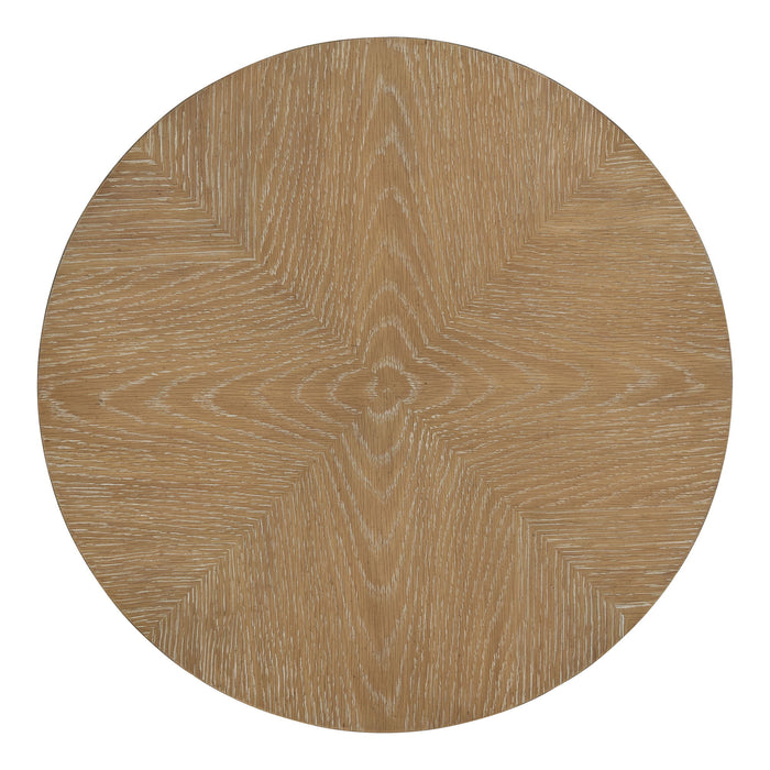Escape - 3 Piece Occasional Table Set - Glazed Natural Oak / Black Metal Trim