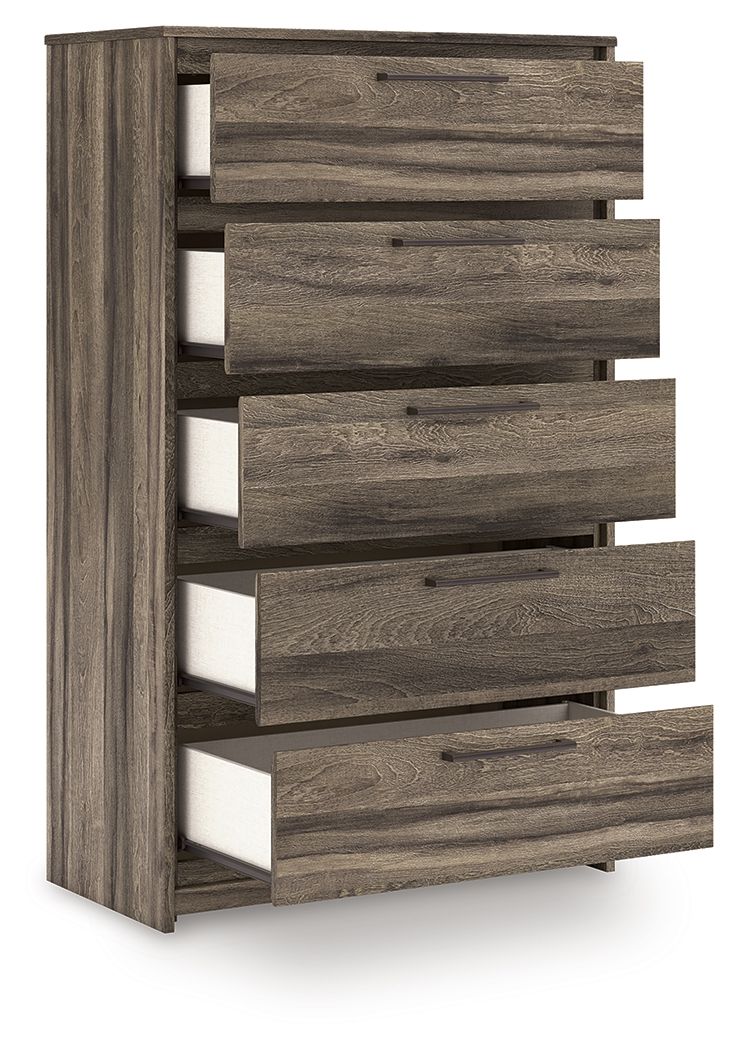 Elbrim - Five Drawer Chest - Brown