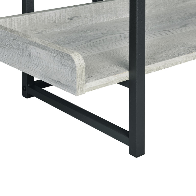 Preston - 2 Piece Desk And Bookshelf Set - Gray