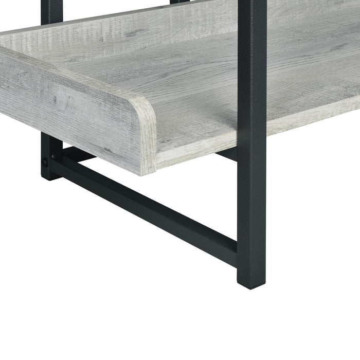 Preston - 2 Piece Desk And Bookshelf Set - Gray