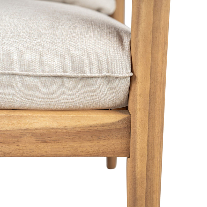 Terassi - Outdoor Lounge Chair (Set of 2) With Cushions - Beige / Light Teak