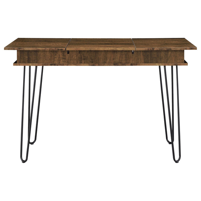 Writing Desk With 4 Hidden Storages - Brown