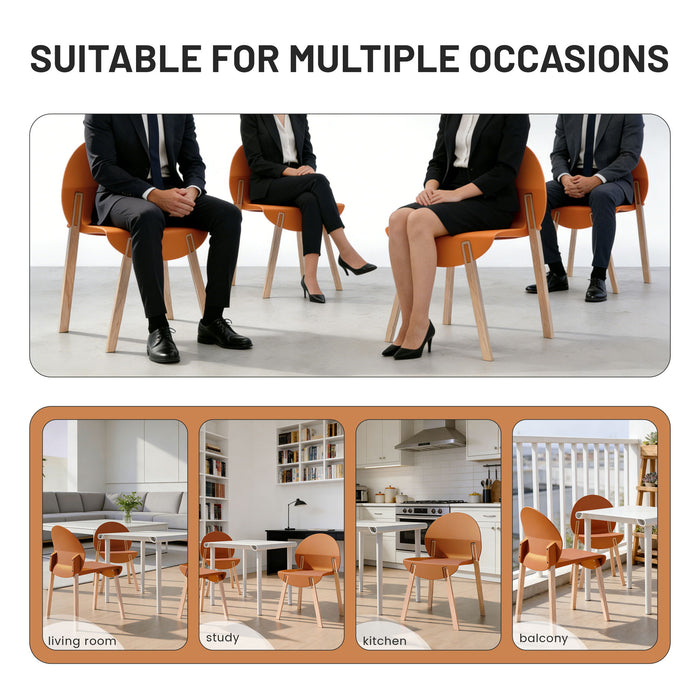 4 Piece Set Of Single Chairs With A Design Combining Modern And Traditional Elements
