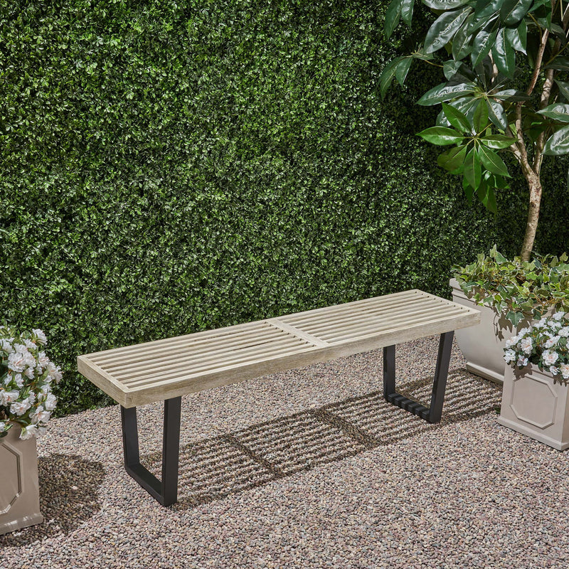 Intrinsic - Outdoor Dining Bench With Slat Top