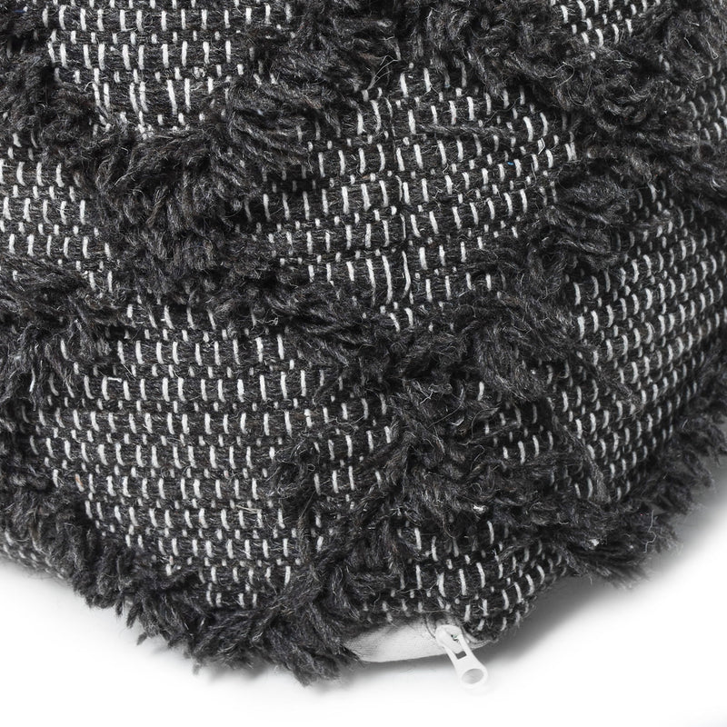 Jumanji - Handcrafted Wool And Cotton Pouf - Brown