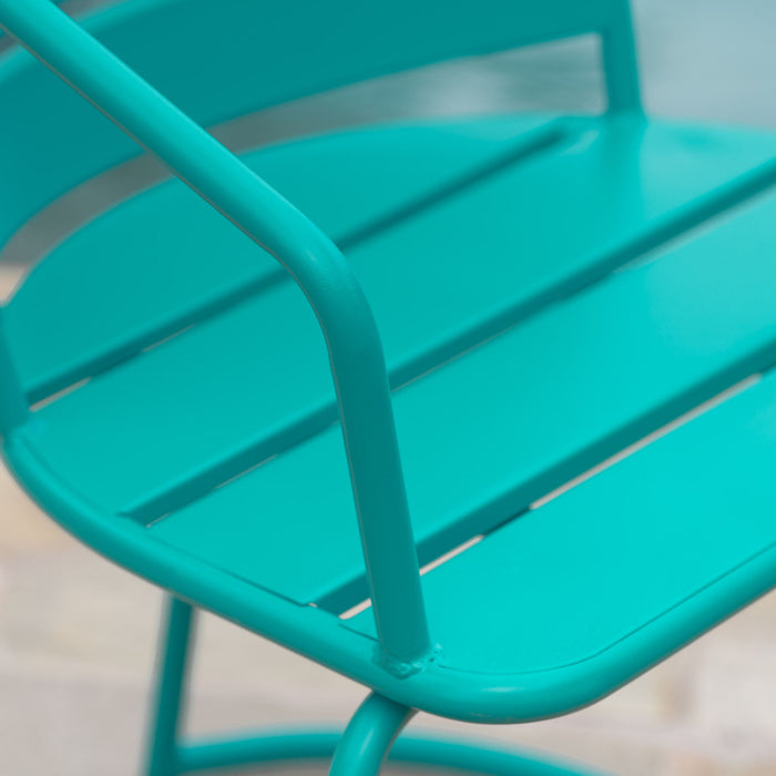 3 Piece Elegant Outdoor Bistro Set With 2 Chairs And Oval Table