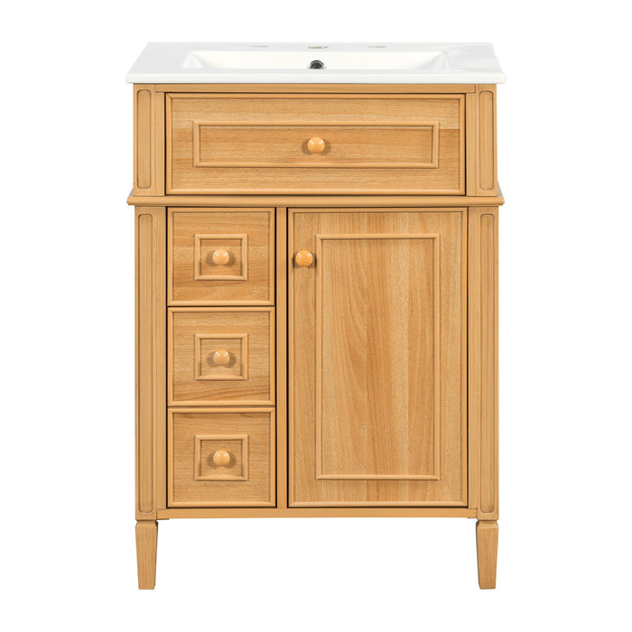 Bathroom Vanity With Flip Out Drawer, 2 Soft-Close Drawers