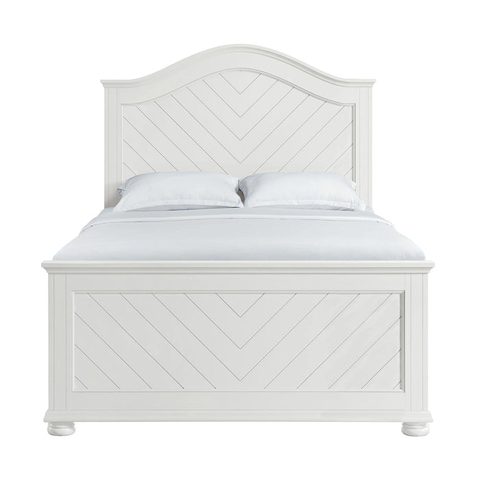 Kona Panel Bed in White