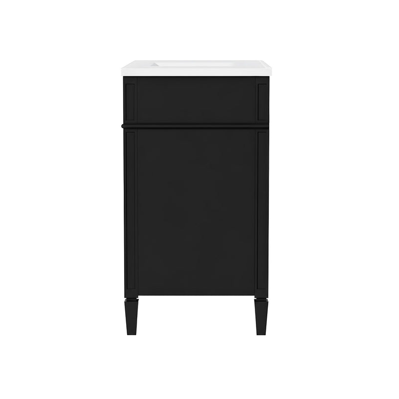 Bathroom Vanity With Sink, Rectangular Storage Cabinet & 2 Drawers And Tip Out Drawer