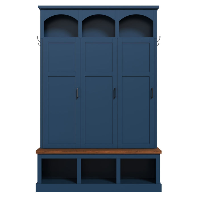 Classic Arched Design Hall Tree With 3 Hidden Storage