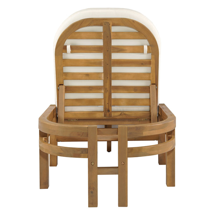 Outdoor Chaise Lounge With 5 Position Adjustable Backrest (Set of 2)