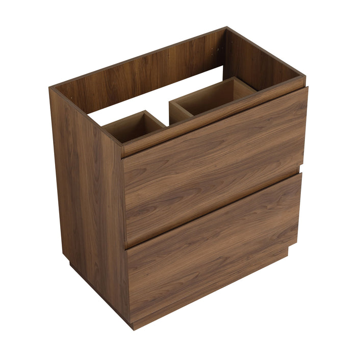 Modern Freestanding Bathroom Vanity Cabinet With Double Drawer