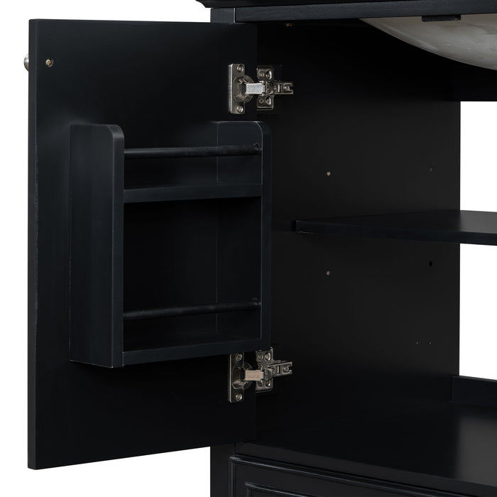 Modern Bathroom Vanity With Sink Combo, Multi Functional Cabinet With Doors And Drawer