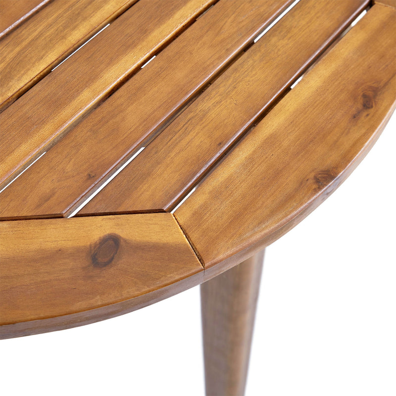 Stamford - Modern Outdoor Bistro Table With Water Resistant - Teak