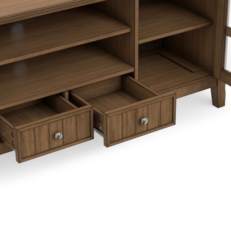 Acadian - TV Media Stand - Rustic Natural Aged Brown
