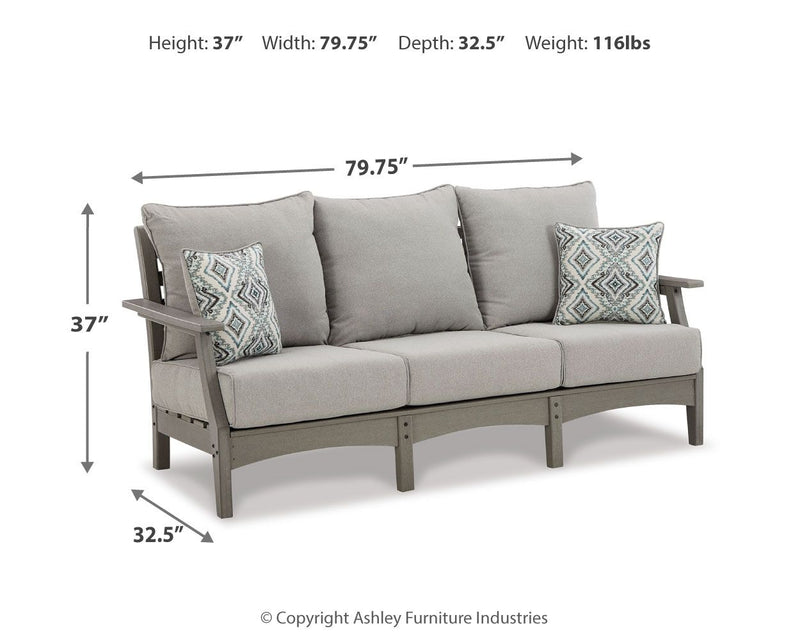 Visola - Sofa with Cushion - Gray