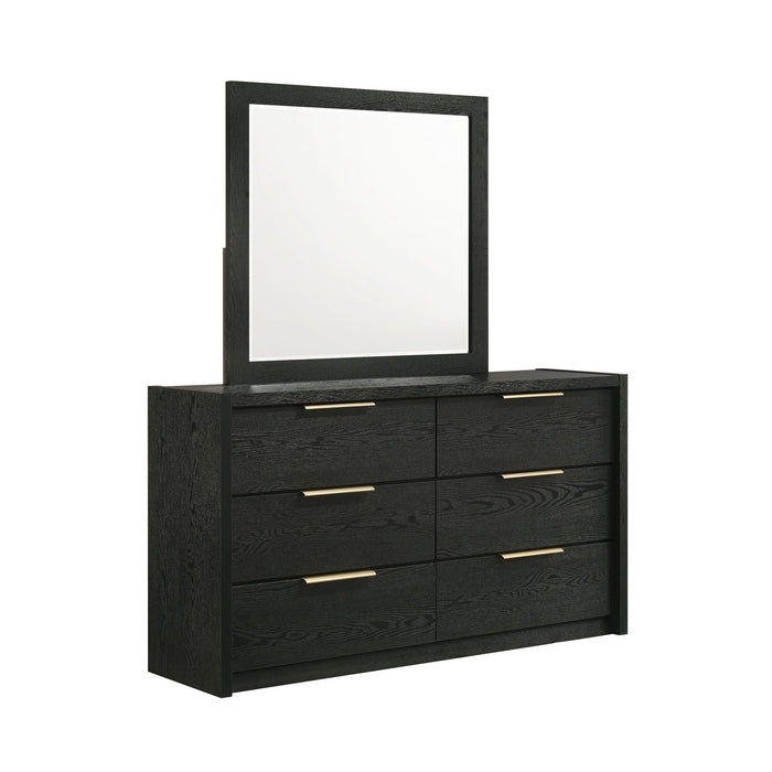 South Bend Dresser and Mirror Set in Black