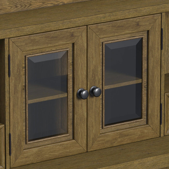 Heritage & Home Buffet and Hutch in Oak Brown