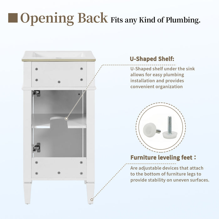 French Style Bathroom Vanity With Sink