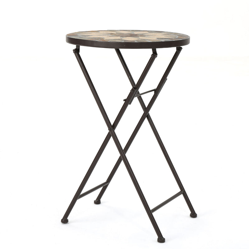 Silvester - End Table - Beige / Black