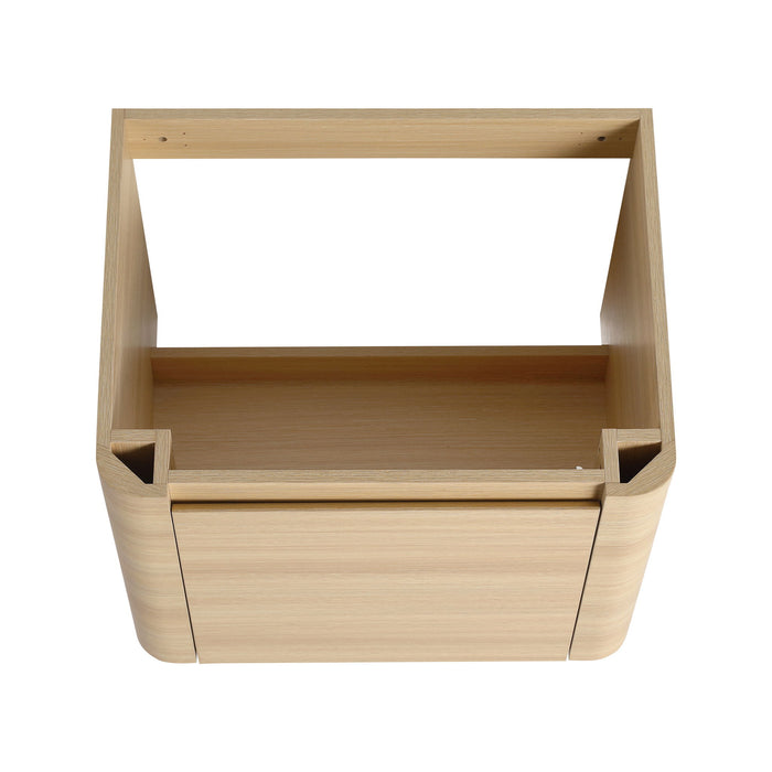 Wall Mounted Bathroom Vanity With Sink And Storage Shelves, Soft Close Doors
