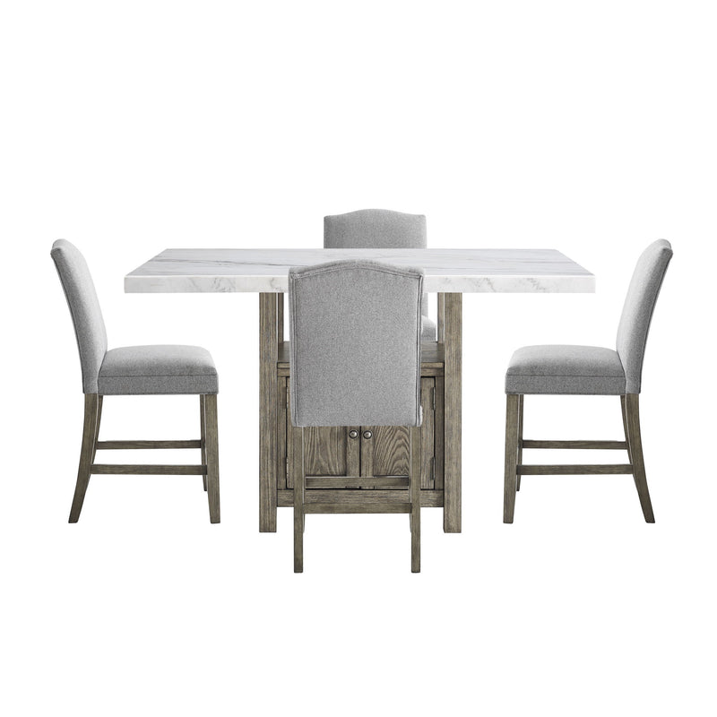 Grayson - Counter Height Set With White Top Table