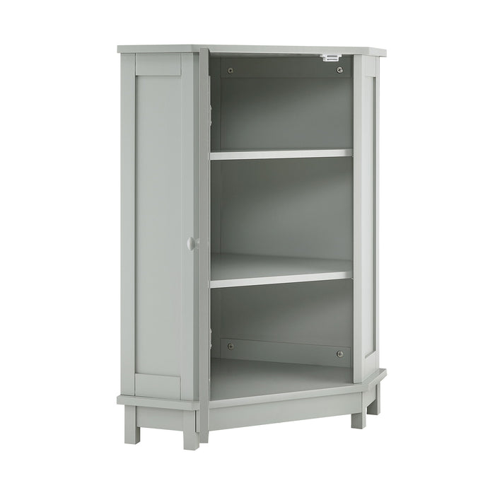 Bathroom Cabinet Triangle Corner Storage Cabinet With Adjustable Shelf Modern Style