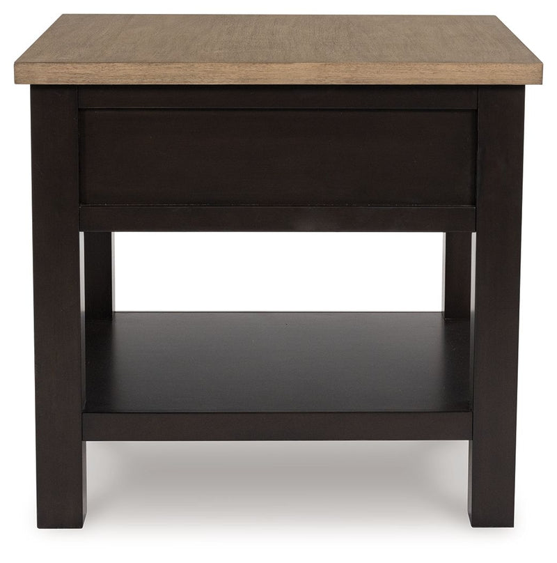 Drazmine - Rectangular End Table - Brown