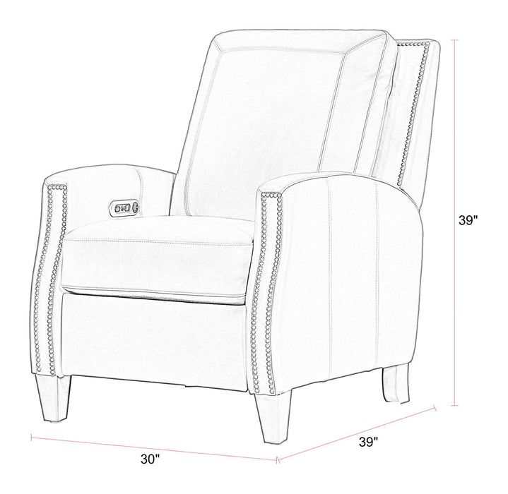 Hunter - Power Cordless High Leg Recliner