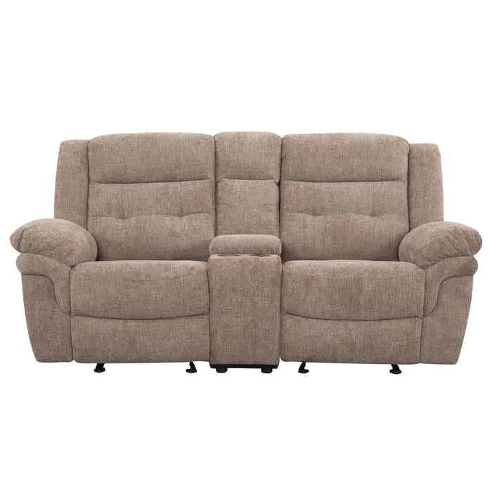 Sydney - Manual Recliner Console Loveseat - Brown