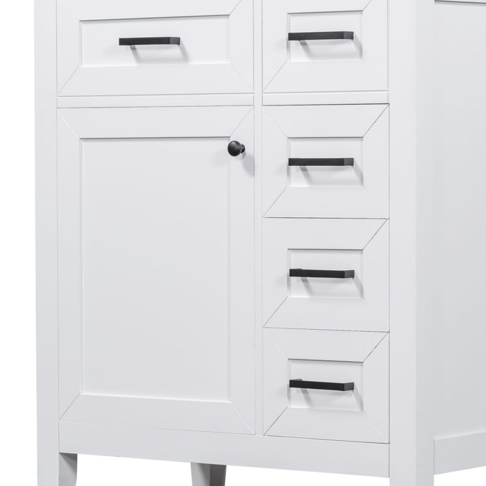 Modern Bathroom Vanity With Sink Combo, 3 Drawers, Undermount Drop-In Sink