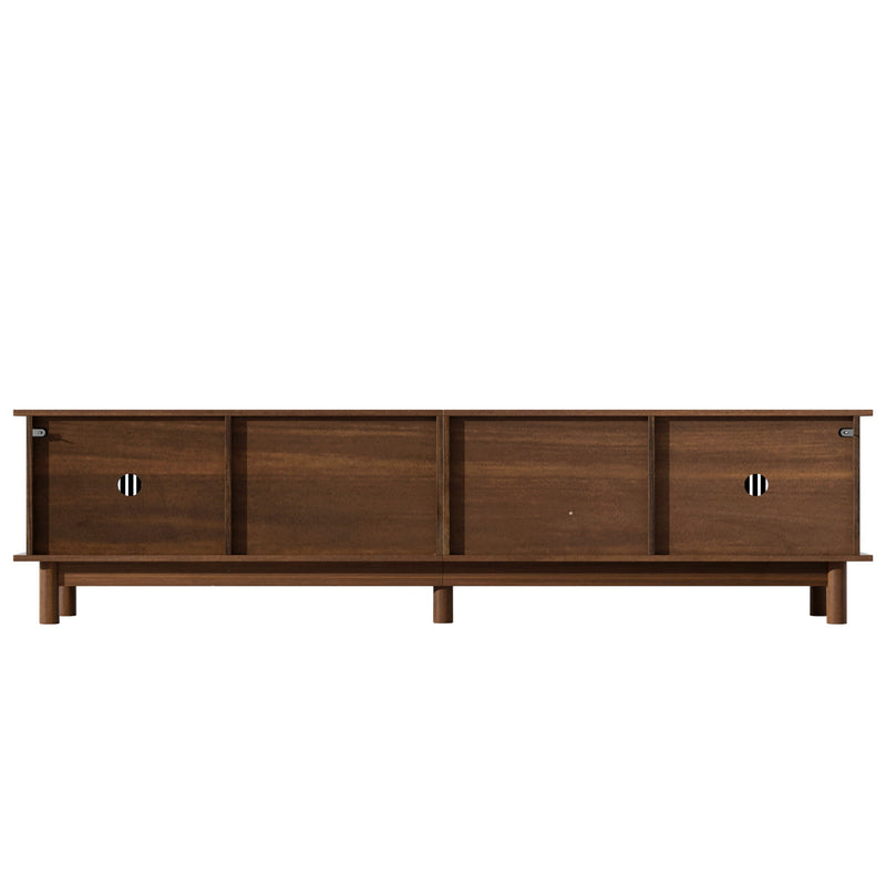 TV Stand For 85" TVs, 4 Smooth Glide Drawers - Walnut