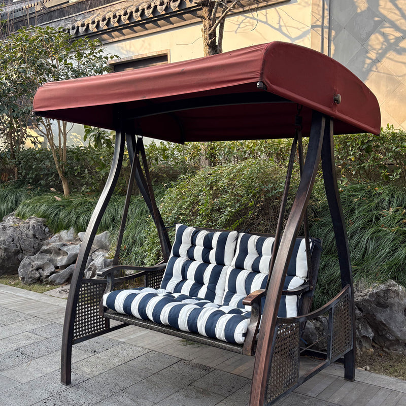 2 Piece High Back Patio Chair Cushion Set, Tufted Adirondack And Rocking Chair Cushions