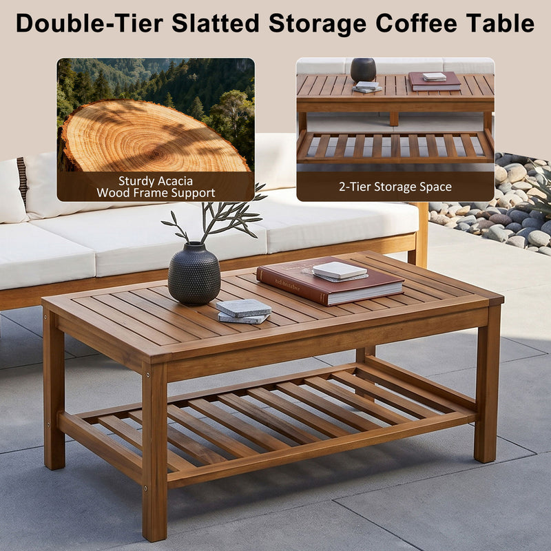 Patio Set Outdoor With Coffee Table And Cushions
