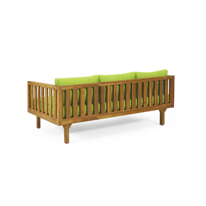 Claremont - 3 Seater Daybed Teak Acacia Wood Water Resistant Cushions