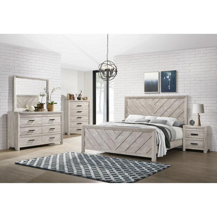 Ellen Panel Bedroom Set in White