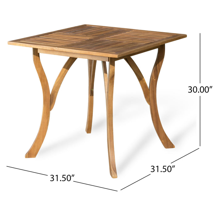 Outdoor Hermosa 5 Piece Wood Dining Set With Cushions - Teak / Beige