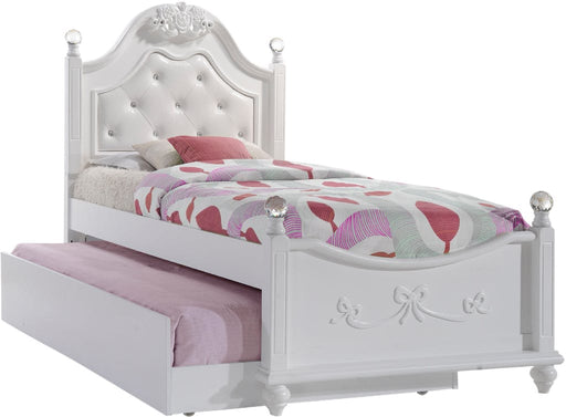 Elements International Alana Twin Bed in White Lacquer image