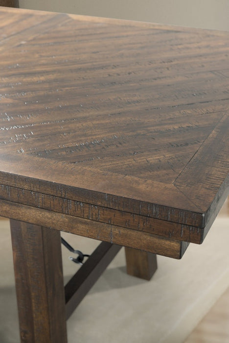 Elements International Jax Rectangular Dining Table in Smokey WalnutC