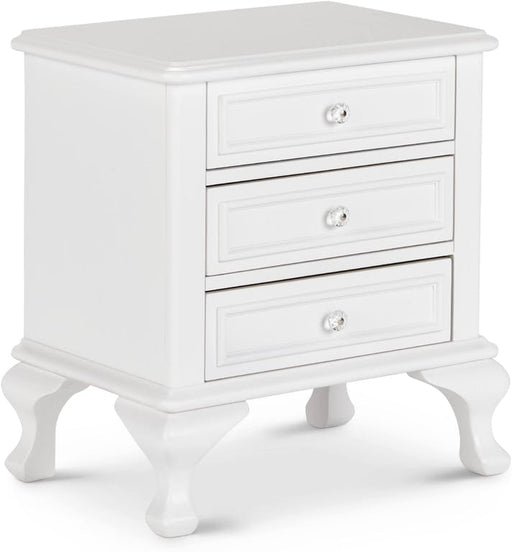 Elements International Jesse 3 Drawers Nightstand in White JS700NS image