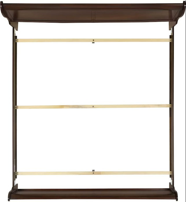 Elements International Louis Philippe King Panel Bed in Cherry