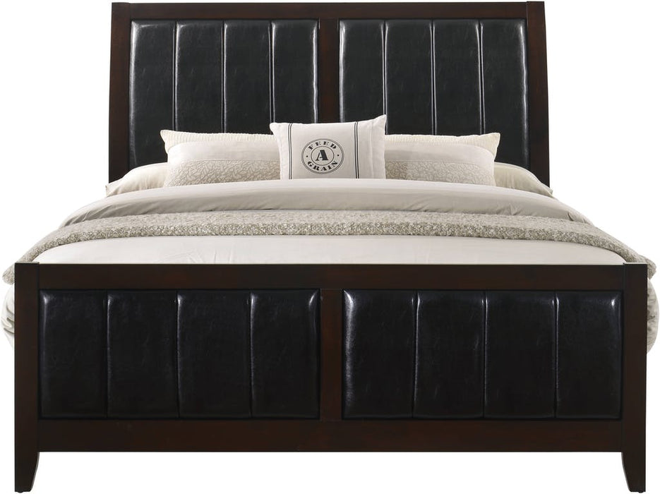 Elements International Lawrence King Panel Bed in Espresso Lacquer
