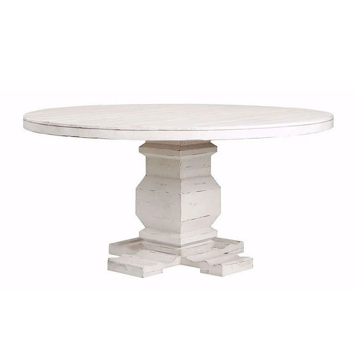 Elements International Condesa Round Dining Table in White image