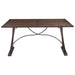 Elements International New Bedford Dining Table in Dark Brown image