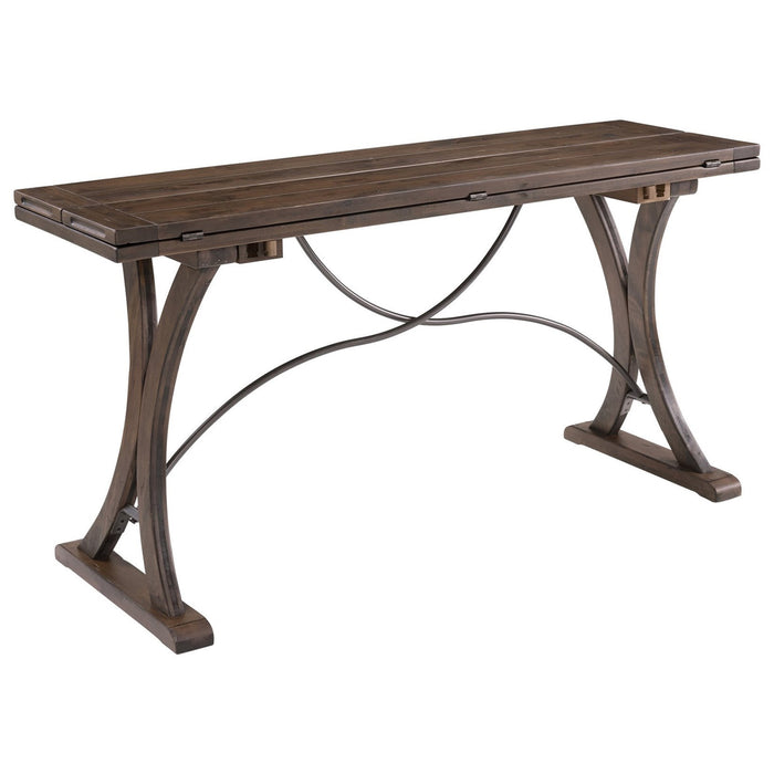 Elements International New Bedford Dining Table in Dark Brown