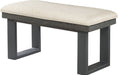 Elements International Sawyer Dining Bench in Smokey Dark Ash image