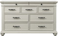 Elements International Slater 9 Drawer Dresser in White image
