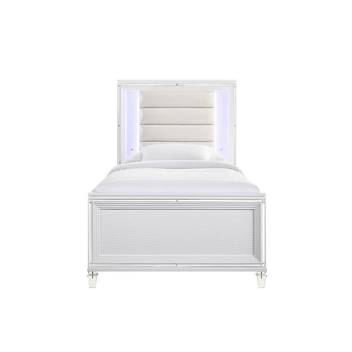 Elements International Twenty Nine Youth Full Panel Bed in White